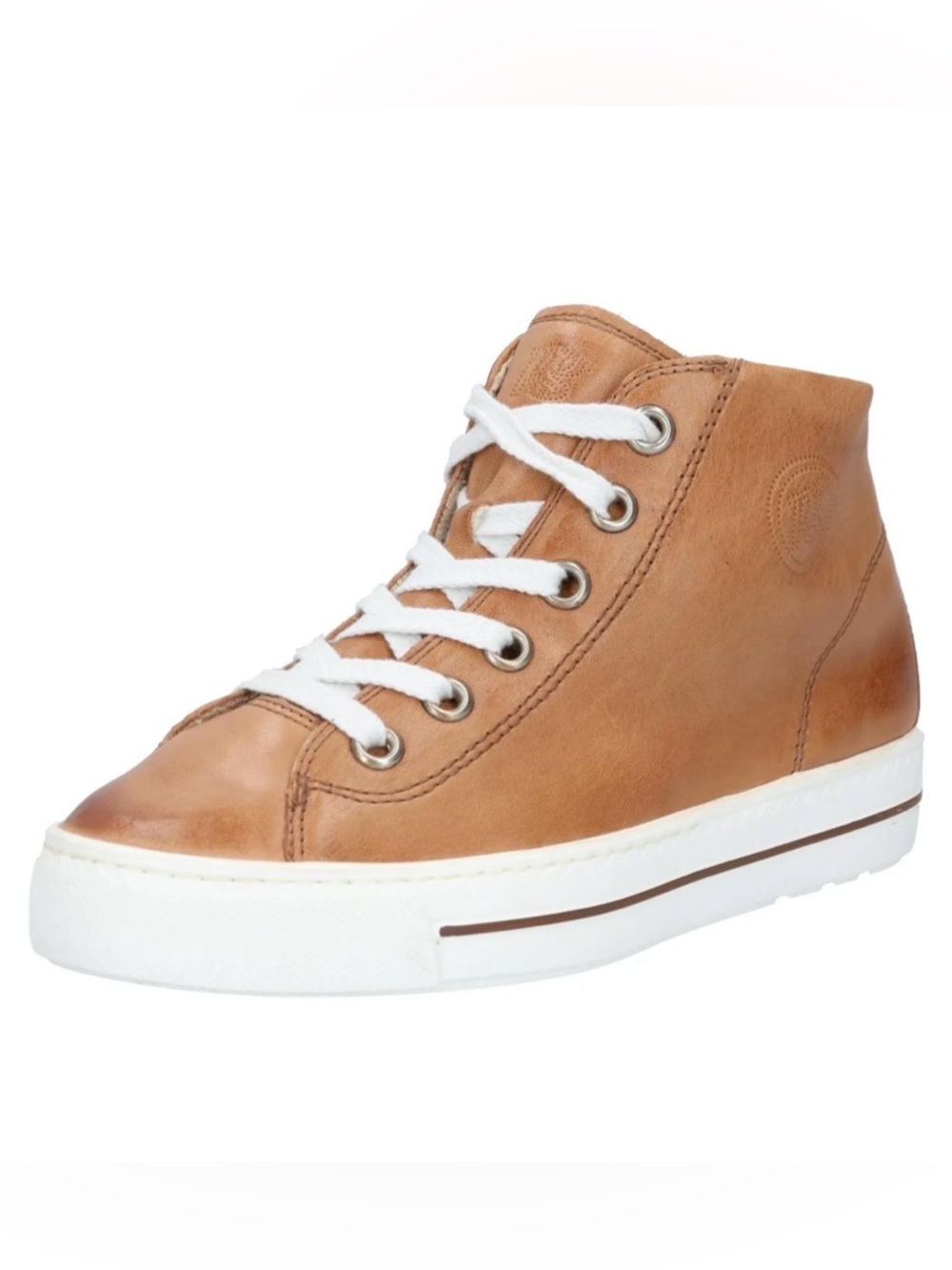 PAUL GREEN Nubuck Leather Extra Light Super Soft Lined High Top Chic Sneaker 8 - Picture 2 of 12